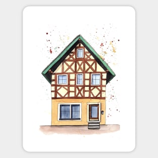 half-timbered house in Germany Sticker